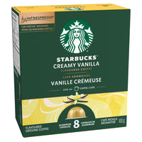 Starbucks by Nespresso Coffee Capsules - Creamy Vanilla - 8 Pack-Creamy vanilla flavoured coffee capsules compatible with Nespresso Vertuo machines