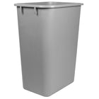 Staples 38.5 L Wastebasket - Grey-For individual workstations or for use with shredders