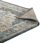 Modway Tribute Diantha Distressed Vintage Floral Vintage Medallion Area Rug - 5 ft W x 8 ft L - Multicolor-High-Density / Machine-Woven