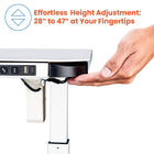 Motionwise M1 Glass Series Height Adjustable Electric Sit Stand Desk - 48" x 24" - with Single Tempered Glass Desktop - White-Dry-Erase Ready: Create custom designs or jot down quick notes and reminders right on the glass with dry-erase markers