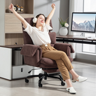 HOMCOM Ergonomic Reclining Executive Office Chair with Footrest - Coffee-Adjustable backrest and footrest deliver personalized comfort