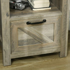 HOMCOM Side Table with Storage - Grey-Material: Particle Board, MDF