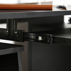 HOMCOM 47.2" Computer Desk with Keyboard Tray - Black-Constructed from particle board with melamine faced for durable use