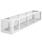 PawHut 79" L Outdoor Cat Catio Tunnel - White-Linkable design allows endless options with four entrances to connect the tubes 