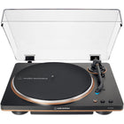 Audio-Technica Fully Automatic Belt-Drive Turntable - Black and Bronze-Fully automatic belt-drive turntable operation with two speeds 33-1/3, 45 RPM. A fixed-body AT-VM95C Integral Dual Moving Magnet phono cartridge is compatible with any VM95 Series replacement stylus, offering a wide choice of options for every budget and application