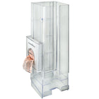 Hospeco Comfort Plus Courtesy Dispenser - Clear-Dispenser can sit on counter or be wall mounted