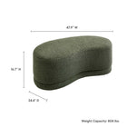 Modway Nimbus 48" Upholstered Ottoman Bench - Sage-Dense Foam Padding
