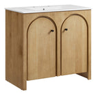 Modway Appia 36" Bathroom Vanity - Oak/White-Soft-Close Hinges