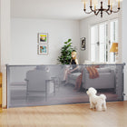 PawHut Retractable Dog Gate - Extends to 122" W-Simple one-handed operation allows for easy passage when your hands are full
