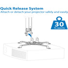 Mount-It! Universal Projector Ceiling Mount - 21.5" to 35.4" Height Adjustment-Bolt hole configuration: Up to 11.5"