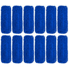 Gritt Commercial Microfiber Looped Dust Mop Pad Head - 24" x 5" - Blue - 12 Pack-Microfiber mop head ensures efficient cleaning