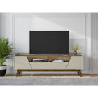 Manhattan Comfort Marcus 70.86" Mid-Century Modern TV Stand - Beige and Nature-Recommended for a 70" TV