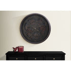 Monarch Specialties Clocks 30" Round Oversized Wall Clock - Black-Large, oversized non-ticking clock with an easy to read analog display and modern quartz movement for accurate timekeeping