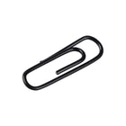 JAM Paper Colourful Standard Paper Clips - 1"- Black - 100 Pack- Premium paper clips made from high quality vinyl coated steel wire