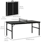 Soozier Mini Folding Table Tennis Table with Aluminium Frame-Can be folded into a compact size