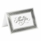 JAM Paper Thank You Card Sets - Silver Border Cards with Dark Red Envelopes - 25 Cards and Envelopes-Quantity: 25 Cards and Envelopes