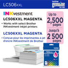 Brother Genuine LC506XXLMS Ink Cartridge - Super High Yield - Magenta  -Brother Genuine LC506XXLMS Super High Yield Magenta Ink Cartridges deliver consistent, reliable performance