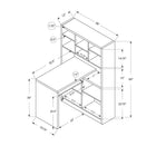 Monarch Specialties 7022 Computer Desk - White Left Or Right Facing Corner-Includes a pull out keyboard tray on smooth metal glides and an easy to clean top creating a functional workspace for your home office.