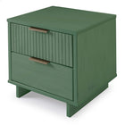 Manhattan Comfort Granville 18.11" Modern 2-Drawer Nightstand - Sage Green-Perfect for Bedside Storage, Lamps or Display Items