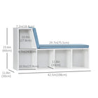HOMCOM Bookshelf with Reading Nook - Blue-Made of robust and stable particle board