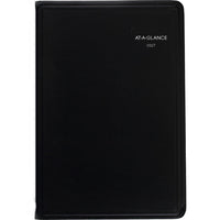 AT-A-GLANCE 2027 Weekly Appointment Book - 6" H x 3-3/4" W - Black - Bilingual-12 months tabbed: January 2027 - December 2027