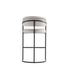 Manhattan Comfort Augusta 22.8" Modern Leatherette Upholstered Barstool - Light Grey - 3 Pack-21.7" L x 21" W x 41.1" H