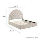 Modway Solana Arched Performance Velvet Full Platform Bed - Almond-8