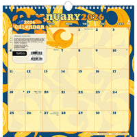 DateWorks 2026 16-Month Spiral Wall Calendar - 12" x 12" - Cute Fruits - English-12.00" x 12.00"