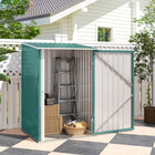 Outsunny 3' x 3' Lean-to Garden Storage Shed-Corrugated steel frame, galvanized for extra strength  
