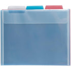 JAM Paper Plastic File Folders - Letter Size - 9 x 11 1/2 - Assorted Colours - 6 Pack-Colour: Assorted Colours
