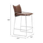 Zuo Pola Counter Stool - Brown-7