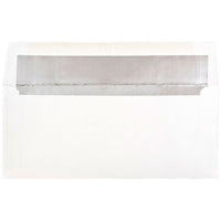 JAM Paper #10 Foil Lined Envelopes, 4 1/8 x 9.5, White with Silver Lining, 100 Pack (95157g)-White with silver foil
