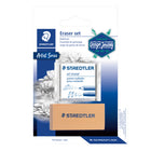 Staedtler Kneedable & Art Gum Erasers, 2 Pack-Kneadable eraser - soft pliable rubber eraser kneads into any shape for highlighting