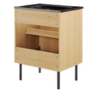Modway Chaucer 24" Bathroom Vanity - Oak/Black-Assembly Required
