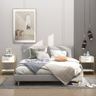 HOMCOM Nightstand with Drawer and Shelf - White - Set of 2-Use it as nightstands, end tables, and organizers in the bedroom or living room