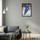 Auston Matthews Maple Leafs Action - Framed Canvas - 22" x 31"-Ready to hang - arrives fully assembled