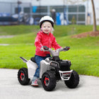 Aosom 6V Kids Electric Ride-On ATV - White-Safe speed of 1.6 mph (2.5 km/h) 
