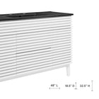 Modway Render 48" Single Sink Bathroom Vanity - White/Black-Tapered Wood Legs