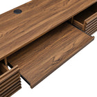 Modway Render 60" Wall Mount Wood Office Desk - Walnut-8