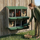 PawHut 6-Compartment Metal Nesting Boxes for Chicken-Six private nests provide a safe space, encouraging more egg laying
