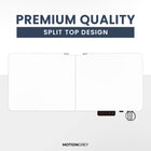 MotionGrey Ergo2 Pro Adjustable Electric Standing Desk with Memory Settings - 55" x 28" - White Top - White Frame-6