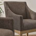 Modway Alton Fabric Upholstered Dining Armchair - Mocha Natural-Kiln-Dried Solid Wood Frame