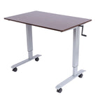 Luxor 48" Crank Adjustable Stand Up Desk-Overall dimensions of 47.25"W x 29.5"D with variable height between 29"- 42.75"H