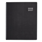 Blueline Monthly Academic Planner - 11" H x 8 1/2" W - Black - English-Twin-wire binding, flexible, two-piece DuraFlex cover