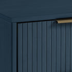 Manhattan Comfort Granville Modern Tall Narrow and Standard Dresser Set - Midnight Blue-Featuring 25mm of Board Thickness Made of High Quality Solid Wood and Solid Wood Ribbed Drawer Front.