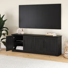 Hudson&Canal Thornwell TV Stand for TV's up to 78" - Black Grain-Product Dimensions: 15.75" L x 70" W x 24" H