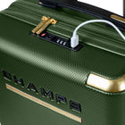 Champs Luxe 3-Piece Luggage Set - Green-Lightweight Polycarbonate Material