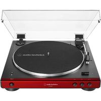 Audio-Technica Fully Automatic Wireless Belt-Drive Turntable - Red-High-fidelity audio with Bluetooth wireless technology