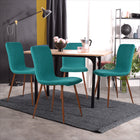 FurnitureR Dining Side Chairs - Green - 4 Pack-Dimensions: 17.32"W x 21.26"D x 34.25"H