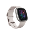 Google Fitbit Sense 2 Smart Watch - Lunar White/Platinum Aluminium-6+ day battery life: With a long battery life, Sense 2 tracks all your health & fitness stats for 6 plus days without having to stop for a charge. Varies with use and other factors, up to 12 hours with continuous GPS